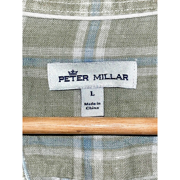 Peter Millar Seaside Men's Upwell Linen Sport Shirt Sz. L MSRP $149 - Picture 9 of 10
